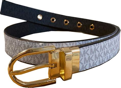 michael kors leather silver belt|michael kors leather belts women's.